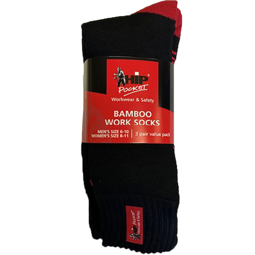 WORKWEAR, SAFETY & CORPORATE CLOTHING SPECIALISTS - Hip Pocket 3 Yarn Work Socks - 3 Pack