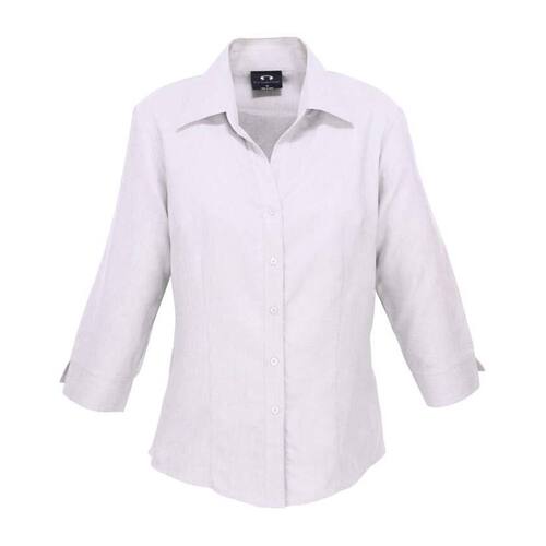 WORKWEAR, SAFETY & CORPORATE CLOTHING SPECIALISTS Oasis Ladies 3/4 Sleeve Shirt-White-10