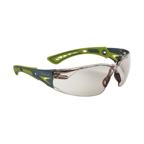 WORKWEAR, SAFETY & CORPORATE CLOTHING SPECIALISTS RUSH+ SMALL Lemon / Grey Temples PLATINUM AS/AF CSP Lens