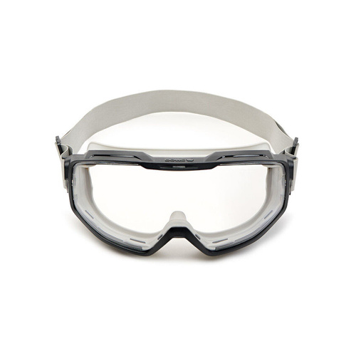 WORKWEAR, SAFETY & CORPORATE CLOTHING SPECIALISTS UNIVERSAL GOGGLE PC Clear Platinum Top Bottom Sealed with Neoprene Strap