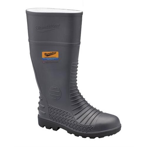 WORKWEAR, SAFETY & CORPORATE CLOTHING SPECIALISTS - Grey waterproof safety gumboot with Penetration resistant steel midsole