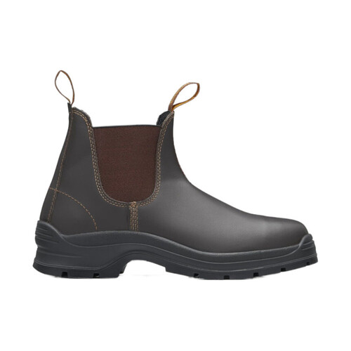 WORKWEAR, SAFETY & CORPORATE CLOTHING SPECIALISTS Brown waxy leather elastic side boot - v cut