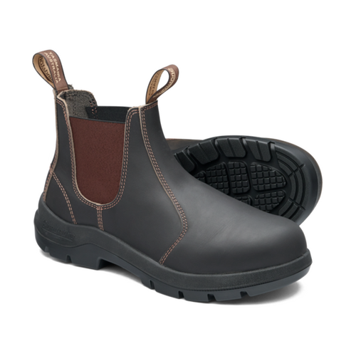 WORKWEAR, SAFETY & CORPORATE CLOTHING SPECIALISTS Blundstone 700 WorkLife Stout Brown Leather Elastic Side Boot - Stout Brown - 3