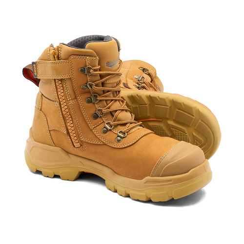 WORKWEAR, SAFETY & CORPORATE CLOTHING SPECIALISTS RotoFlex MAX Wheat 150mm AquaShield Zip Sided Safety Boot