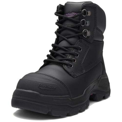 WORKWEAR, SAFETY & CORPORATE CLOTHING SPECIALISTS - RotoFlex Black water-resistant Platinum leather 150mm zip sided women's safety boot
