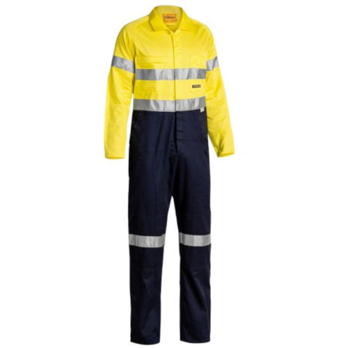 WORKWEAR, SAFETY & CORPORATE CLOTHING SPECIALISTS - 2 TONE HI VIS LIGHTWEIGHT COVERALLS 3M REFLECTIVE TAPE