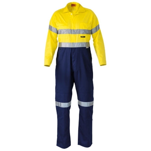 WORKWEAR, SAFETY & CORPORATE CLOTHING SPECIALISTS 2 TONE HI VIS LIGHTWEIGHT COVERALLS 3M REFLECTIVE TAPE