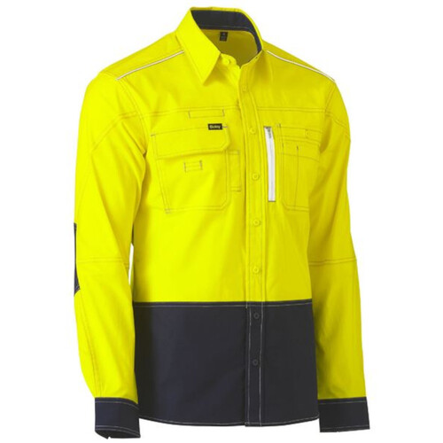 WORKWEAR, SAFETY & CORPORATE CLOTHING SPECIALISTS - FLEX & MOVE™ HI VIS UTILITY SHIRT LONG SLEEVE