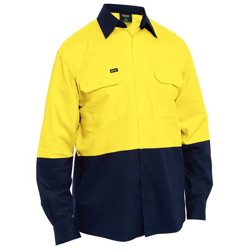 WORKWEAR, SAFETY & CORPORATE CLOTHING SPECIALISTS Mens Hi Vis Cool Lightweight Drill Shirt