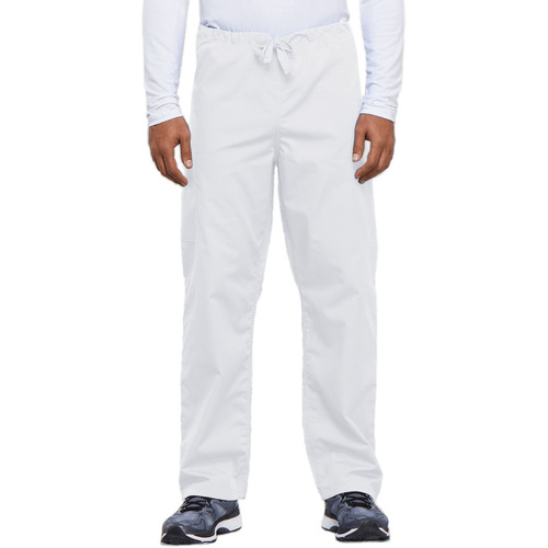 WORKWEAR, SAFETY & CORPORATE CLOTHING SPECIALISTS Unisex Drawstring Cargo Scrub Pant - White - 4Xl