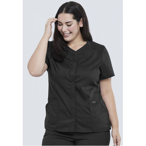 WORKWEAR, SAFETY & CORPORATE CLOTHING SPECIALISTS - Revolution - Ladies Snap Front V-Neck Top