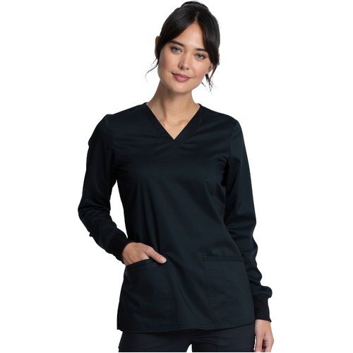 WORKWEAR, SAFETY & CORPORATE CLOTHING SPECIALISTS - LONG SLEEVE V-NECK TOP