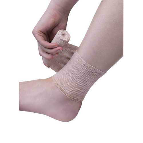WORKWEAR, SAFETY & CORPORATE CLOTHING SPECIALISTS CREPE BANDAGE, HEAVY WEIGHT, 5CM, BROWN, 12PK