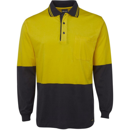 WORKWEAR, SAFETY & CORPORATE CLOTHING SPECIALISTS JB's HI VIS L/S COTTON POLO