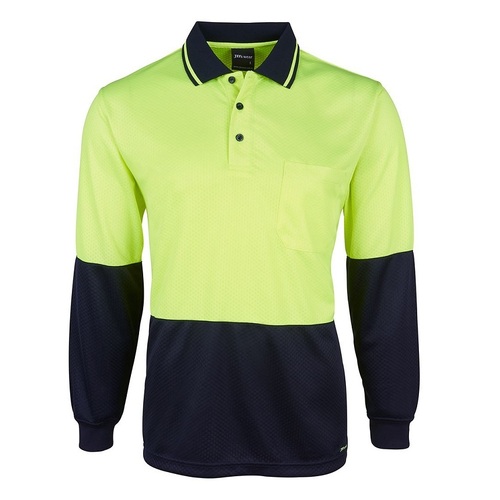 WORKWEAR, SAFETY & CORPORATE CLOTHING SPECIALISTS JB's HV L/S Jacquard Polo