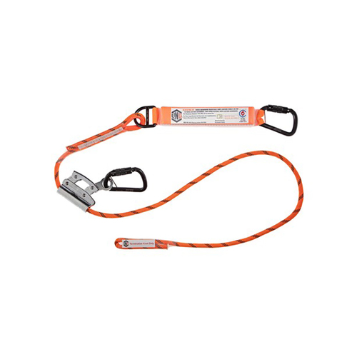 WORKWEAR, SAFETY & CORPORATE CLOTHING SPECIALISTS 2M SHOCK ABSORB ADJ. ROPE LAN 1 x TRIPLE ACTION KARABINER, 1 x ROPE GRAB TO TRI ACT KARA