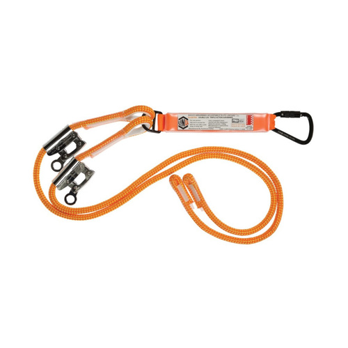 WORKWEAR, SAFETY & CORPORATE CLOTHING SPECIALISTS Double Adjustable Rope Lanyard with KT & RG X2