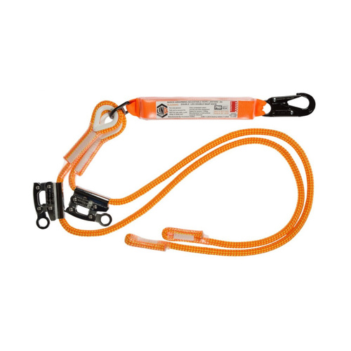 WORKWEAR, SAFETY & CORPORATE CLOTHING SPECIALISTS Double Adjustable Rope Lanyard with SN & RG X2