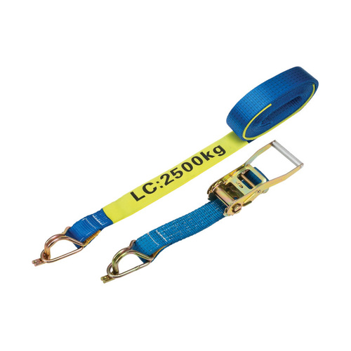 WORKWEAR, SAFETY & CORPORATE CLOTHING SPECIALISTS Ratchet Tie Down 50mmx12m 2.5T Captive J-Hook
