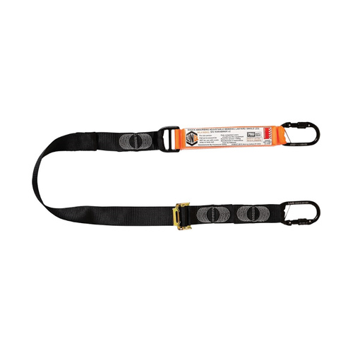WORKWEAR, SAFETY & CORPORATE CLOTHING SPECIALISTS - Elite Single Leg Shock Absorbing 2M Adjustable Lanyard with Hardware KS X2