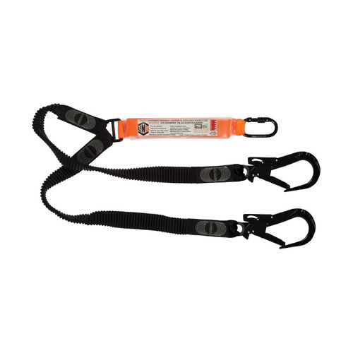 WORKWEAR, SAFETY & CORPORATE CLOTHING SPECIALISTS Elite Double Leg Elasticated Lanyard with Hardware KS & ST X2