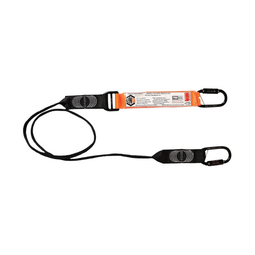 WORKWEAR, SAFETY & CORPORATE CLOTHING SPECIALISTS - Elite Single Leg Shock Absorbing Webbing Lanyard with Hardware KD X2