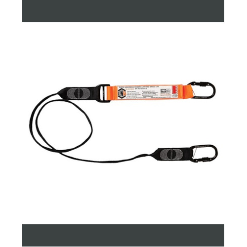 WORKWEAR, SAFETY & CORPORATE CLOTHING SPECIALISTS - Elite Single Leg Shock Absorbing Webbing Lanyard with Hardware KS X2