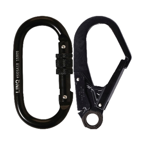 WORKWEAR, SAFETY & CORPORATE CLOTHING SPECIALISTS - Elite Single Leg Shock Absorbing Webbing Lanyard with Hardware KS & SD
