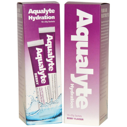 WORKWEAR, SAFETY & CORPORATE CLOTHING SPECIALISTS Aqualyte - Berry Flavour, 25g Sachets, Box of 10