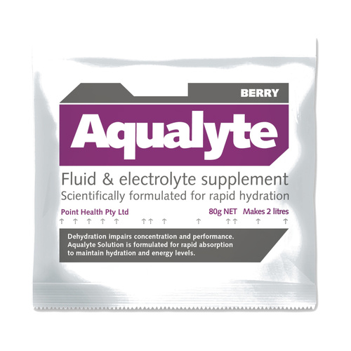 WORKWEAR, SAFETY & CORPORATE CLOTHING SPECIALISTS Aqualyte Electrolyte Powder Berry Flavoured Sachets 80g x 100