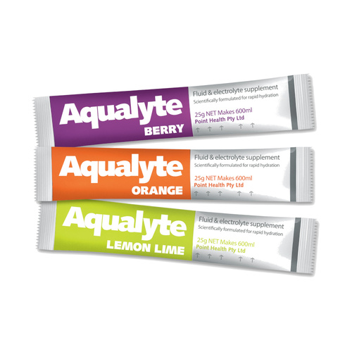 WORKWEAR, SAFETY & CORPORATE CLOTHING SPECIALISTS Aqualyte Electrolyte Powder Mixed Flavour Sachets 25g x 50