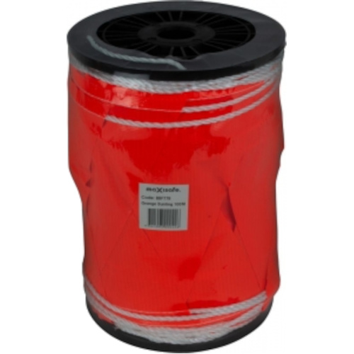WORKWEAR, SAFETY & CORPORATE CLOTHING SPECIALISTS - Maxisafe Orange Bunting Flag Line on Reel - 100m