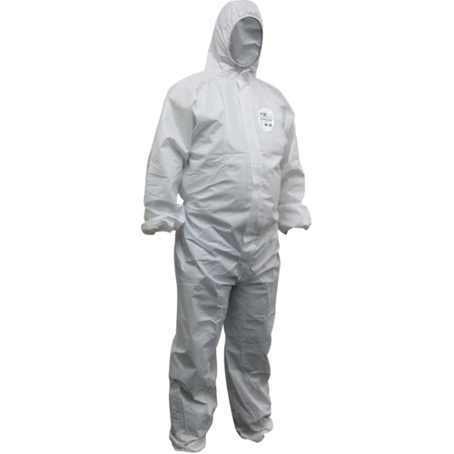 WORKWEAR, SAFETY & CORPORATE CLOTHING SPECIALISTS 'Chemguard' SMS disposable coveralls - white - Medium