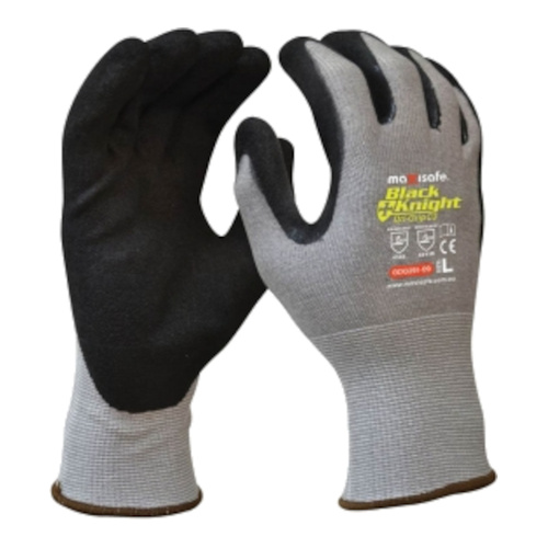 WORKWEAR, SAFETY & CORPORATE CLOTHING SPECIALISTS - Black Knight Dri-Grip Cut 3 Glove