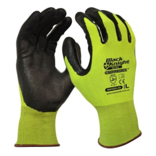 WORKWEAR, SAFETY & CORPORATE CLOTHING SPECIALISTS Black Knight Gripmaster Hi-Vis Glove