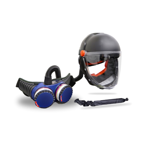 WORKWEAR, SAFETY & CORPORATE CLOTHING SPECIALISTS - CleanAIR Smelter Kit   CA-40G Hard Hat with AerGO PAPR and ABE1 P3 filters