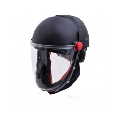 WORKWEAR, SAFETY & CORPORATE CLOTHING SPECIALISTS - CA-40G Safety Helmet with Clear Flip-up Grinding Visor