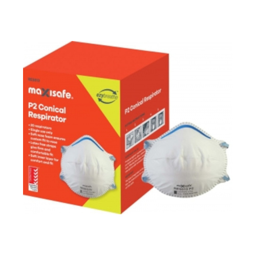 WORKWEAR, SAFETY & CORPORATE CLOTHING SPECIALISTS Maxisafe Conical P2 Respirator, box of 20