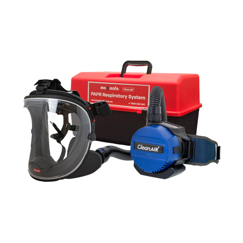 WORKWEAR, SAFETY & CORPORATE CLOTHING SPECIALISTS - UniMask 5-point Harness with Basic PAPR and P3 filters in portable storage container