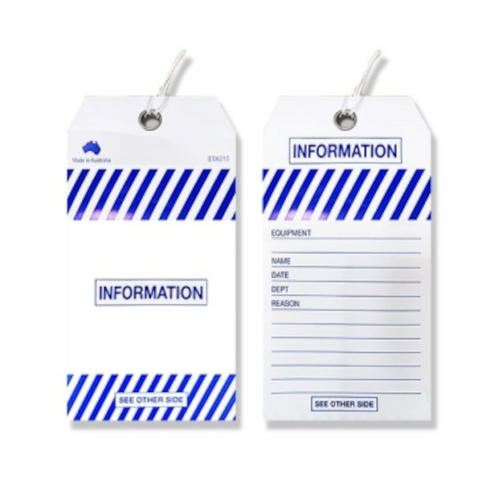 WORKWEAR, SAFETY & CORPORATE CLOTHING SPECIALISTS - Safety Tag  Information    Pk 100