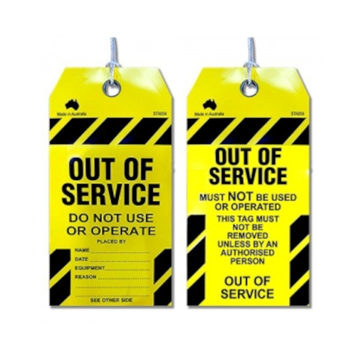 WORKWEAR, SAFETY & CORPORATE CLOTHING SPECIALISTS Safety Tag  Out Of Service    Pk 100