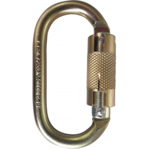 WORKWEAR, SAFETY & CORPORATE CLOTHING SPECIALISTS - Maxisafe Screwgate Oval Karabiner - Heavy Duty