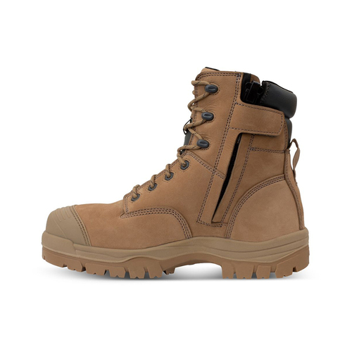 WORKWEAR, SAFETY & CORPORATE CLOTHING SPECIALISTS - AT 45 - 150mm Zip Side Lace Up Boot - Stone