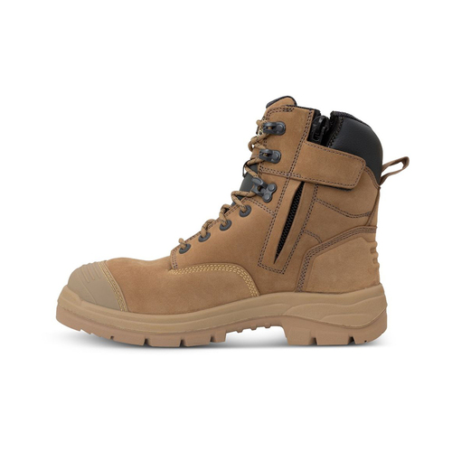 WORKWEAR, SAFETY & CORPORATE CLOTHING SPECIALISTS - AT 55 - 150mm Zip Side Lace Up Boot - Stone