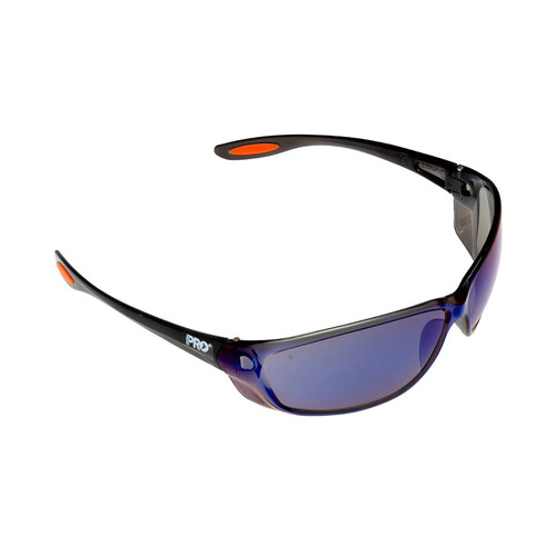 WORKWEAR, SAFETY & CORPORATE CLOTHING SPECIALISTS - Switch Blue Mirror Safety Glasses (MOQ 12)