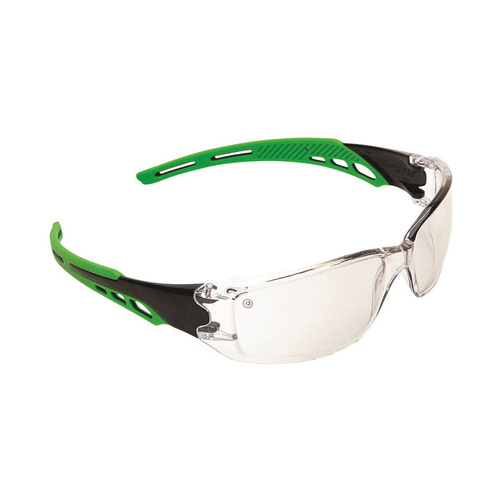 WORKWEAR, SAFETY & CORPORATE CLOTHING SPECIALISTS - Cirrus Green Arms Safety Glasses Indoor/Outdoor (MOQ 12)
