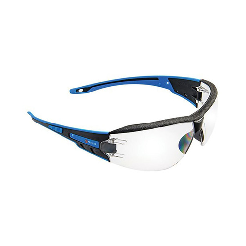 WORKWEAR, SAFETY & CORPORATE CLOTHING SPECIALISTS PROTEUS 1 SAFETY GLASSES CLEAR LENS INTEGRATED BROW DUST GUARD (MOQ 12)