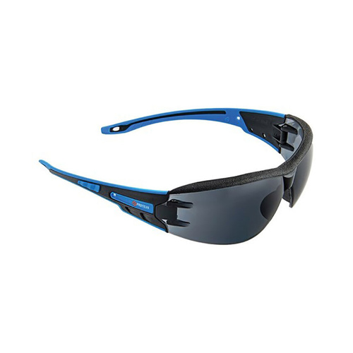 WORKWEAR, SAFETY & CORPORATE CLOTHING SPECIALISTS PROTEUS 1 SAFETY GLASSES SMOKE LENS INTEGRATED BROW DUST GUARD (MOQ 12)