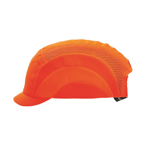 WORKWEAR, SAFETY & CORPORATE CLOTHING SPECIALISTS Bump Cap - Micro Peak Fluro Orange