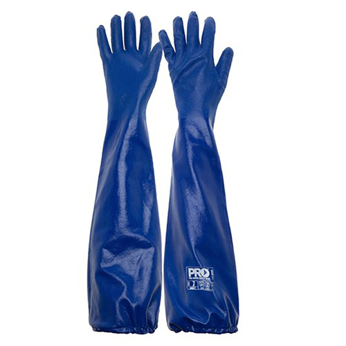 WORKWEAR, SAFETY & CORPORATE CLOTHING SPECIALISTS Blue Nitrile Extended Length Chemical Glove 10